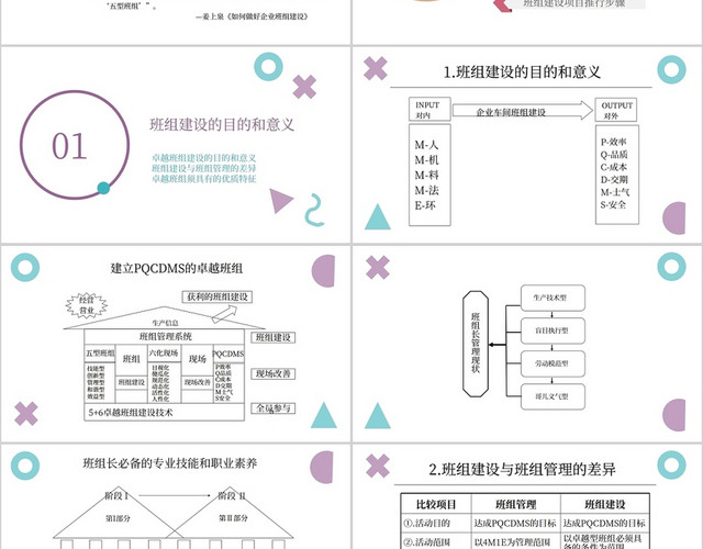 彩色圆点简约商务创新型班组建设培训PPT模板