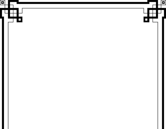 黑色素描手绘相框设计矢量图片