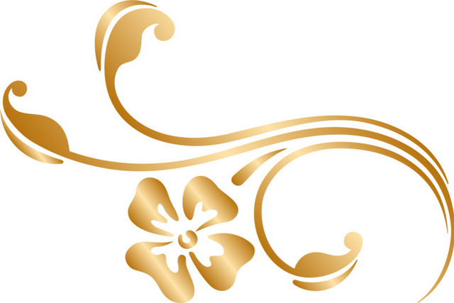 可爱金色花朵花纹