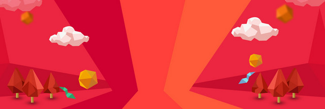 卡通红色扁平化BANNER
