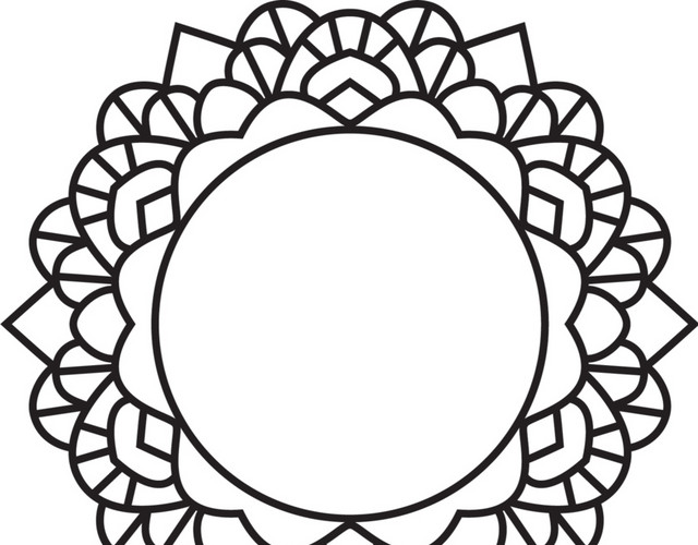 圆形花边花纹免抠素材