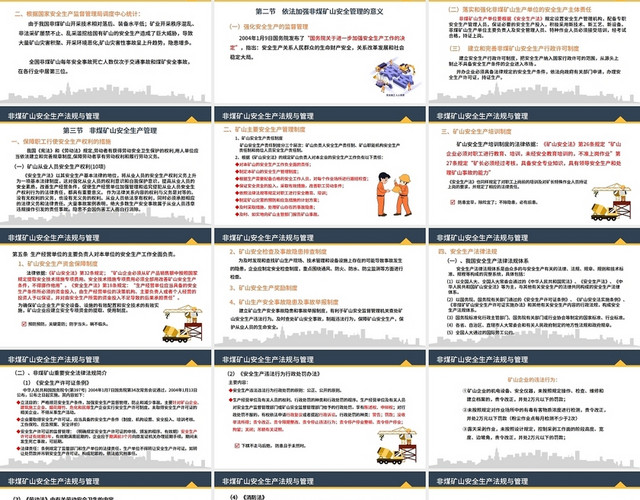 金属非金属地下矿山安全生产技术PPT模板