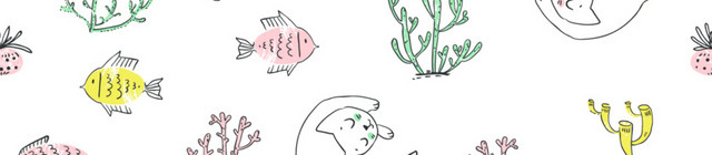 猫和鱼矢量元素