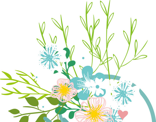水壶里的鲜花素材