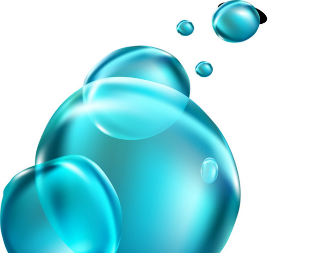 水滴水分几何矢量素材