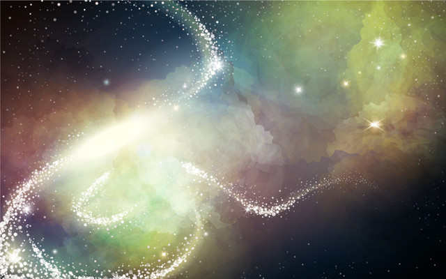 黑底流光星光背景素材