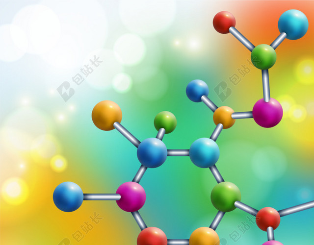科技化学分子BANNER背景素材