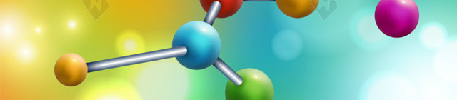 科技化学分子BANNER背景素材