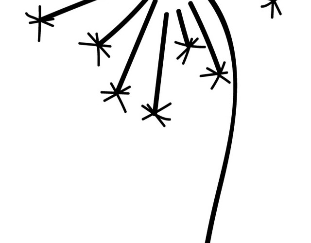 儿童画蒲公英