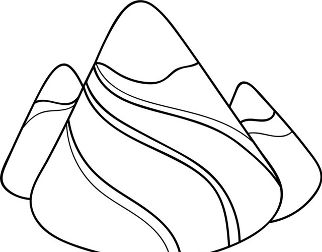 山峰简笔画