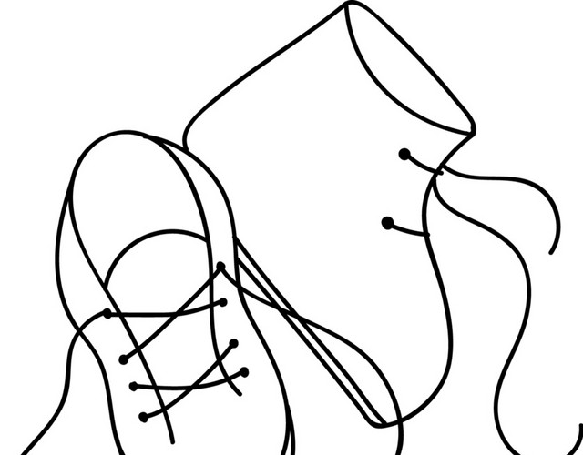 卡通鞋简笔画