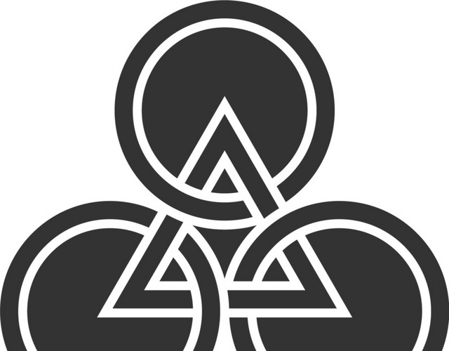 圆形三角形叠加图标