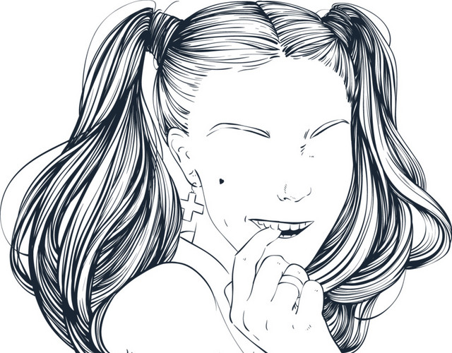 手绘女孩