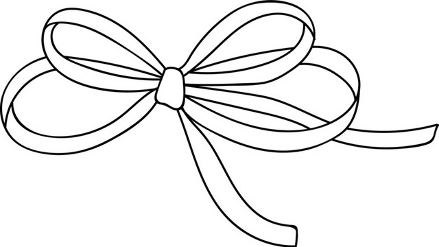 蝴蝶结简笔画