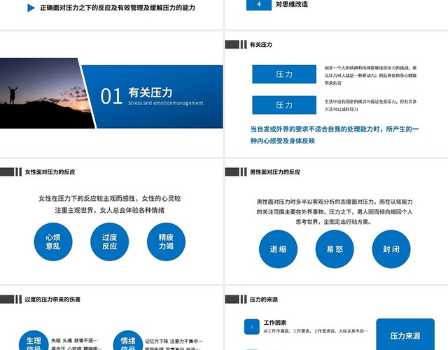 压力与情绪管理PPT模板