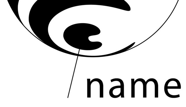 名字的圆矢量元素