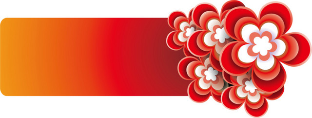 红色商务花卉背景素材