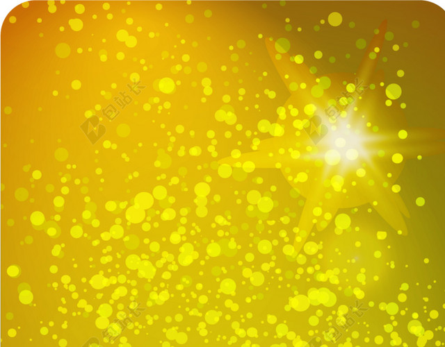 金色黄色星光光效光晕背景素材