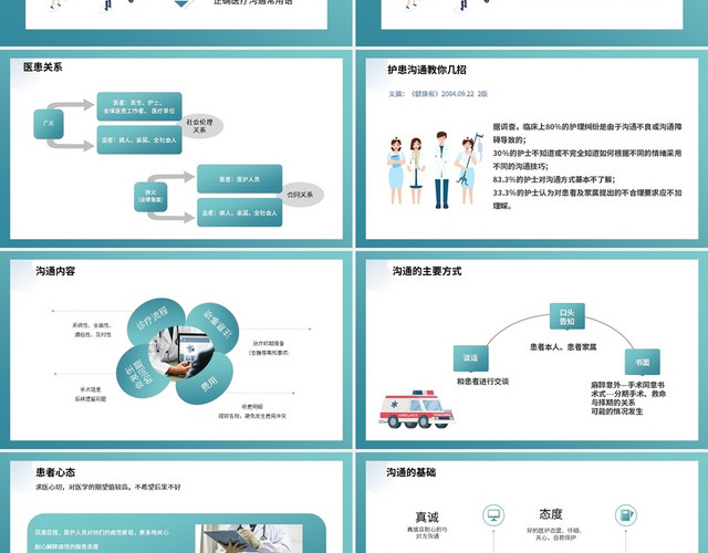 简约医患沟通PPT模板