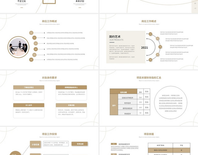 清新简约艺术述职报告工作总结计划PPT模板