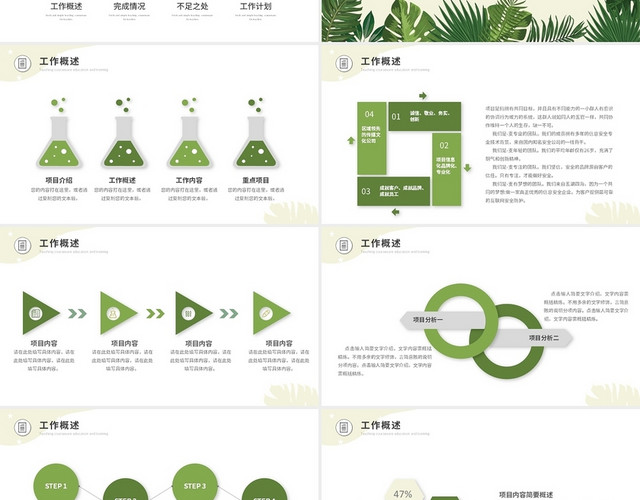 清新简约述职报告工作总结PPT模板