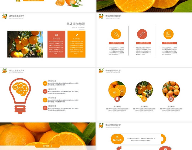 水果柑橘产品介绍PPT模板