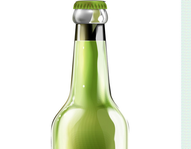 绿色玻璃瓶酒瓶