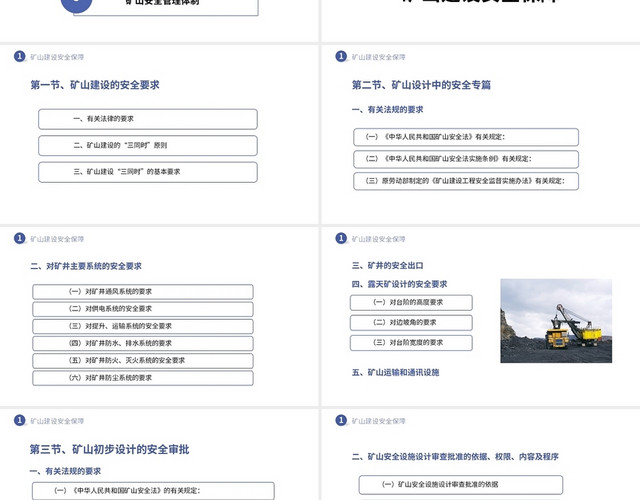 蓝色 简约 矿山安全生产管理下册PPT矿山安全生产管理下册(2)