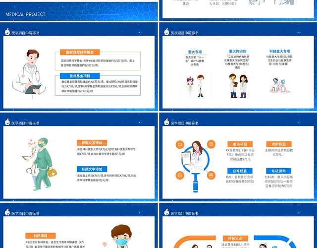 医学科研项目申请与标书撰写动态PPT模板