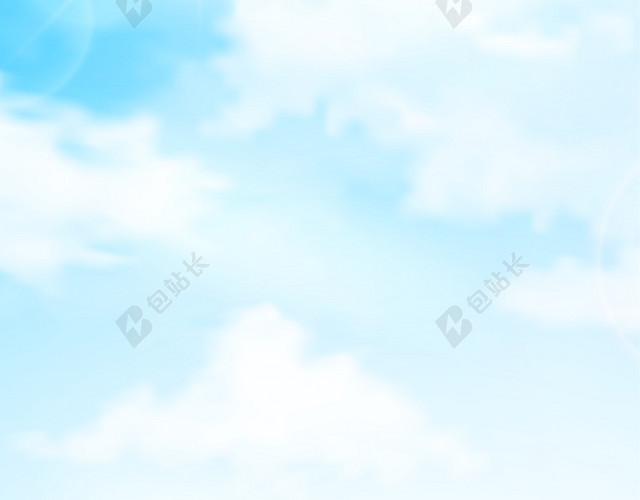 蓝天白云草地展板
