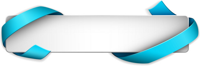 蓝色丝带环绕边框BANNER