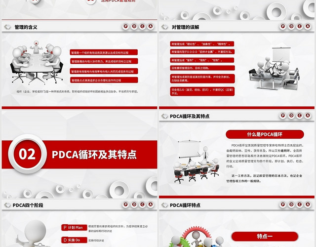 PDCA循环及其在管理中的应用PPT模板