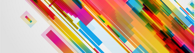 彩色水墨绚丽线条BANNER