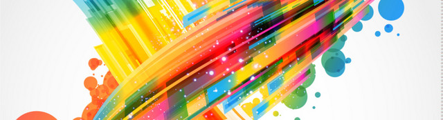 动感绚丽彩色线条BANNER