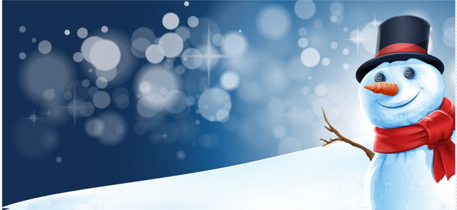 冬季梦幻圣诞雪人BANNER