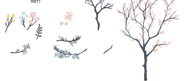 卡通背景图案矢量素材