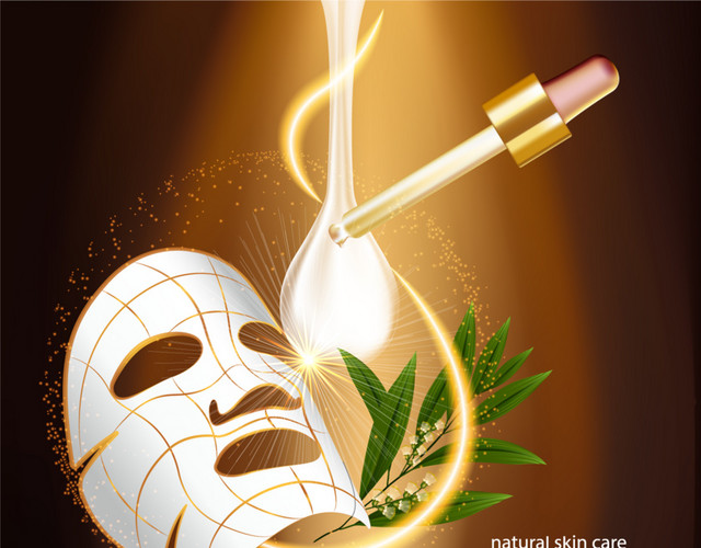 面膜护肤品矢量素材