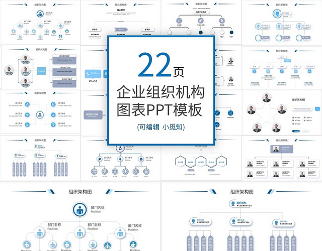 流程组织框架图表PPT模板