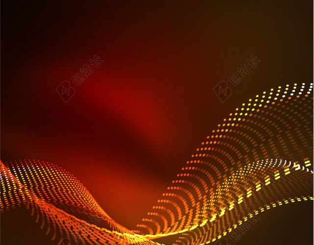 金色曲线酒红色背景