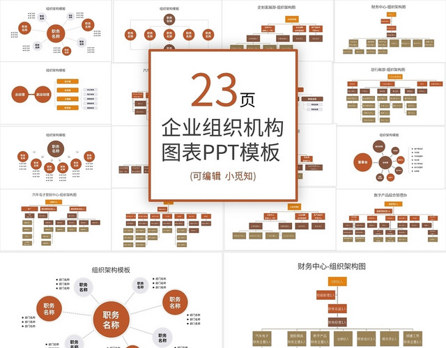 公司组织架构图PPT模板