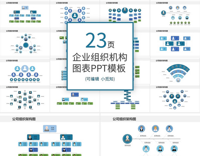 企业组织架构图PPT模板