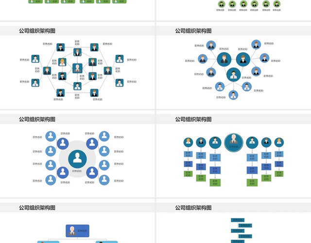 企业组织架构图PPT模板