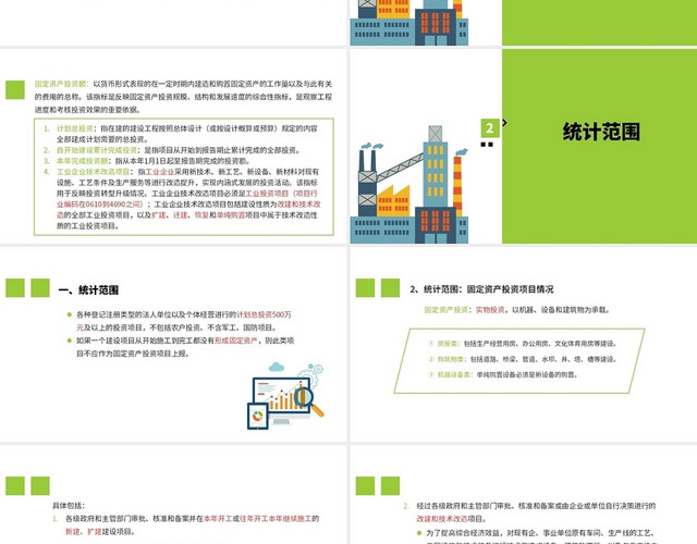 绿色水彩简约商务固定资产投资统计培训企业培训PPT课件