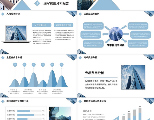 财务分析报告费用分析报告PPT模板