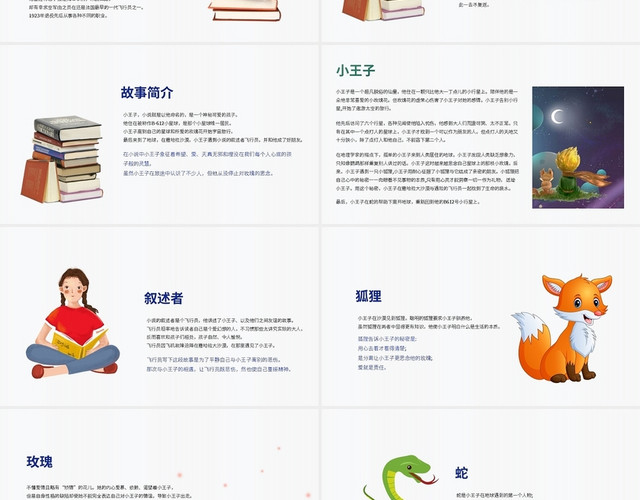 小王子读书分享PPT模板