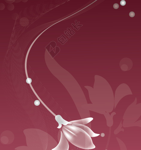 红色花朵背景图素材下载