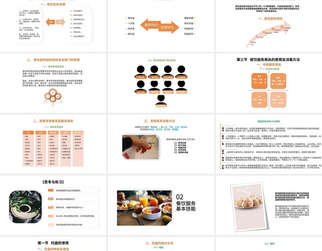 橙色简约餐饮服务与管理培训课件培训PPT模板