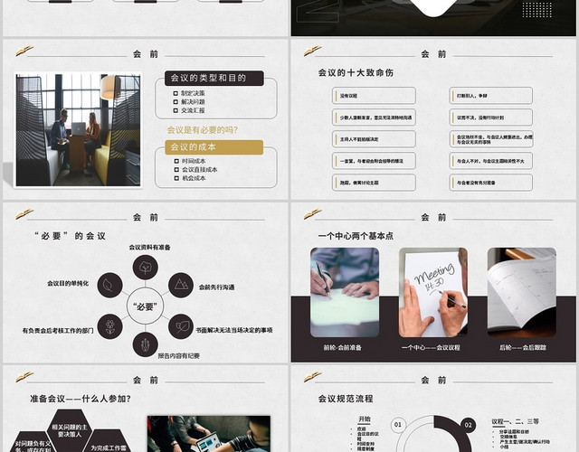 高效会议管理员工管理培训培训相关知识介绍课件PPT模板