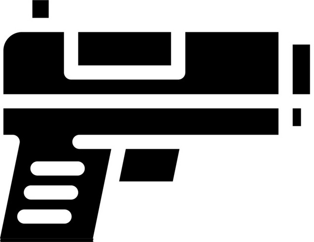 手绘卡通手枪素材