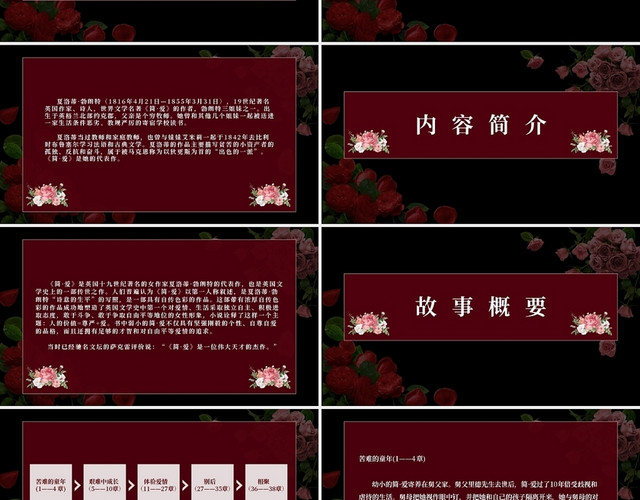 读书分享简爱PPT模板